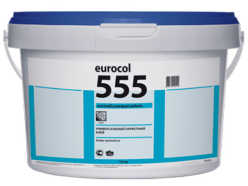 Клей для древесины (ФК / ОСП) паркетной доски 555 Eurosafe Basic твёрдо-эластичный клей (22кг)