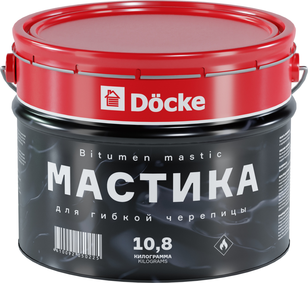 Мастика для гибкой черепицы Docke 10л (10,8кг)