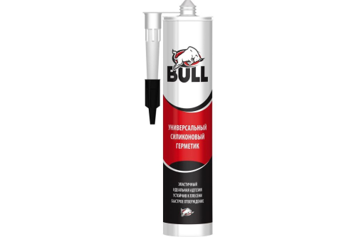 Герметик силиконовый Bull санитарный белый (0,280 л)/24