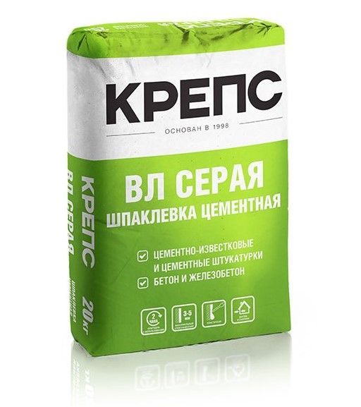 Шпатлевка КРЕПС ВЛ серая (20 кг) /56