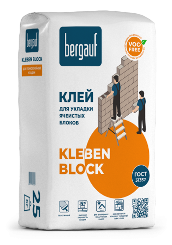 Клей для блоков BERGAUF Kleben Block для ячеистого бетона (25 кг) /56