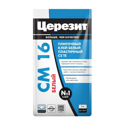 Клей для плитки ЦЕРЕЗИТ CM 16 эластичный C2TE (5 кг) /4
