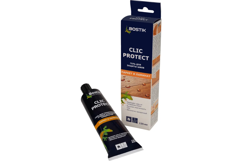 Клей для напольных покрытий Bostik CLIC PROTECT герметизация стыков (0,125 л)/12