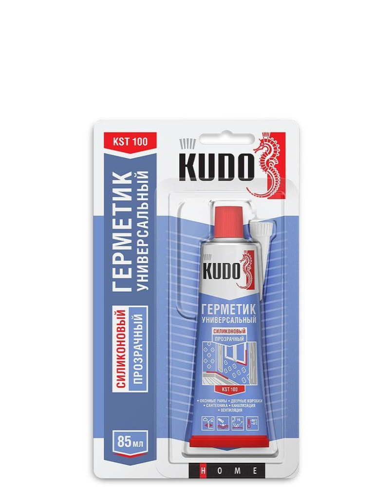 Герметик силиконовый Kudo KST-100 универсальный прозрачный (0,085 л)/24