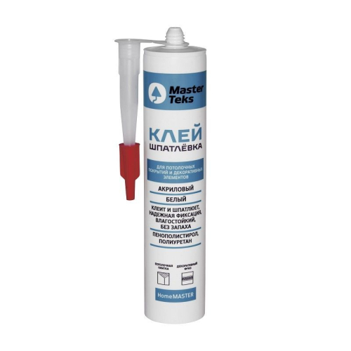 Клей-шпатлевка Masterteks HomeMaster акриловый для пенополистирола и полиуретана белый картридж (0,4