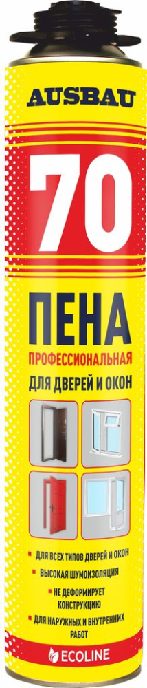 Пена монтажная профессиональная AUSBAU 70 для дверей и окон всесезонная (-10℃ +35℃) /12