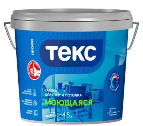 Краска моющаяся акриловая Текс Профи основа А (14,2 кг)