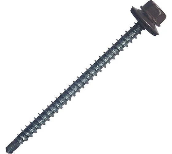 Саморез кровельный 4,8х70 RAL-8017 шоколадно-коричневый дерево (1500шт)