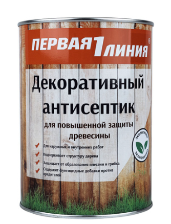 Антисептик декоративный Первая линия Сосна (0,75 л) /14