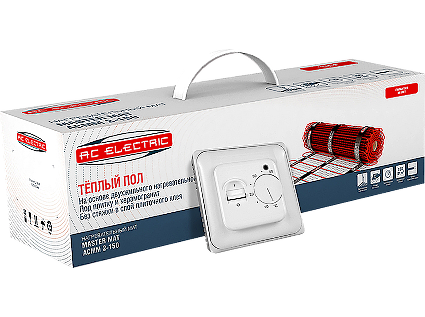 Мат нагревательный AC ELECTRIC ACМM 2-150-4квм (комплект теплого пола с терморегулятором)