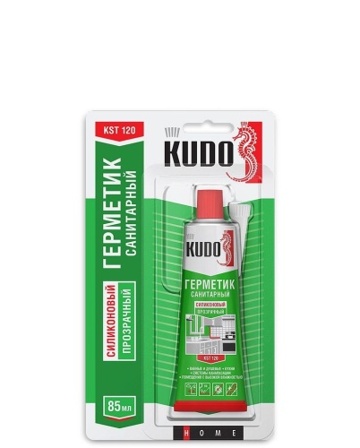 Герметик силиконовый Kudo KST-120 санитарный прозрачный (0,085 л)/24