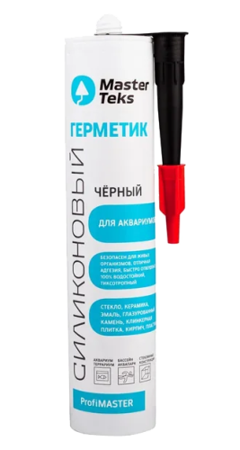 Герметик силиконовый Masterteks PM для аквариумов черный (0,290 л)/12