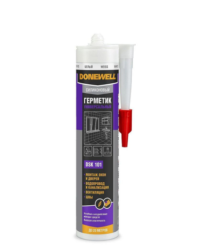 Герметик силиконовый Donewell DSK-101 универсальный белый (0,260 л)/12