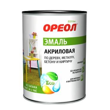 Эмаль акриловая универсальная Ореол Акрил Серая (0,9 кг)/14