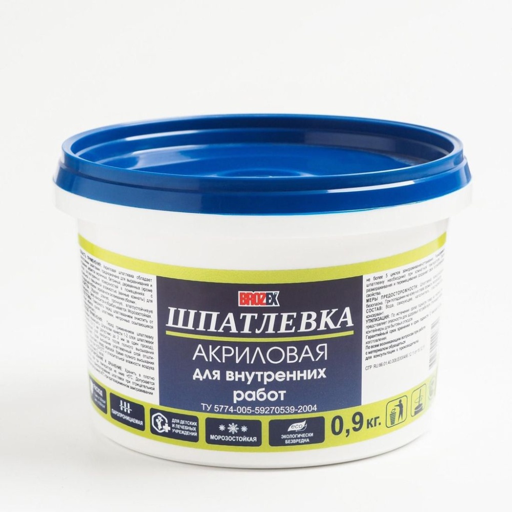 Шпатлевка BROZEX универсальная акриловая (3 кг) /4