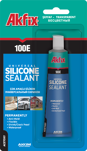 Герметик силиконовый Akfix 100E универсальный бежевый (0,280 л)/24