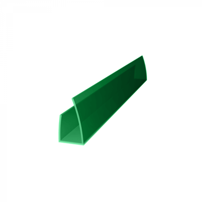 Профиль торцовый поликарбонатный 6мм зеленый 2,1м ROYALPLAST UP