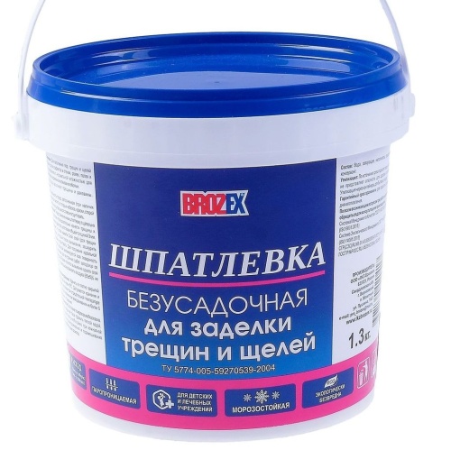 Шпатлевка BROZEX для щелей акриловая (1,3 кг) /12