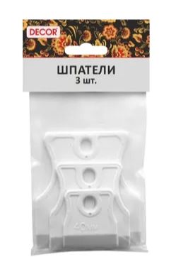 Набор шпателей 40 - 60 - 80 мм белая резина (3 шт) DECOR