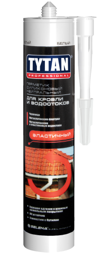 Герметик силиконовый Tytan Professional нейтральный для кровли и водостоков коричневый(0,310 л)