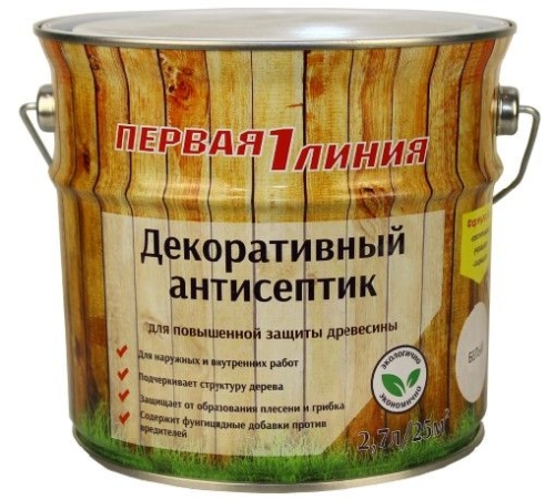Антисептик декоративный Первая линия Сосна (2,7 л) /4
