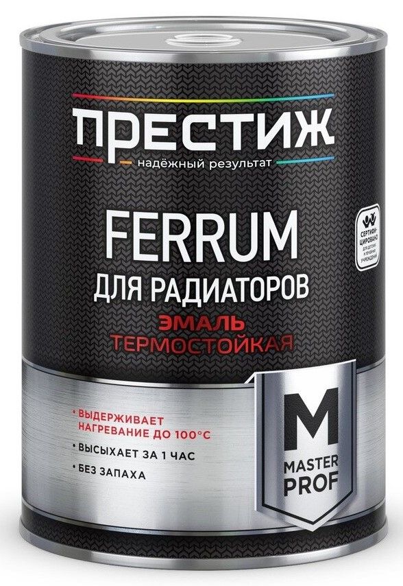 Эмаль для радиаторов акриловая Престиж Белая (0,4 кг) /14
