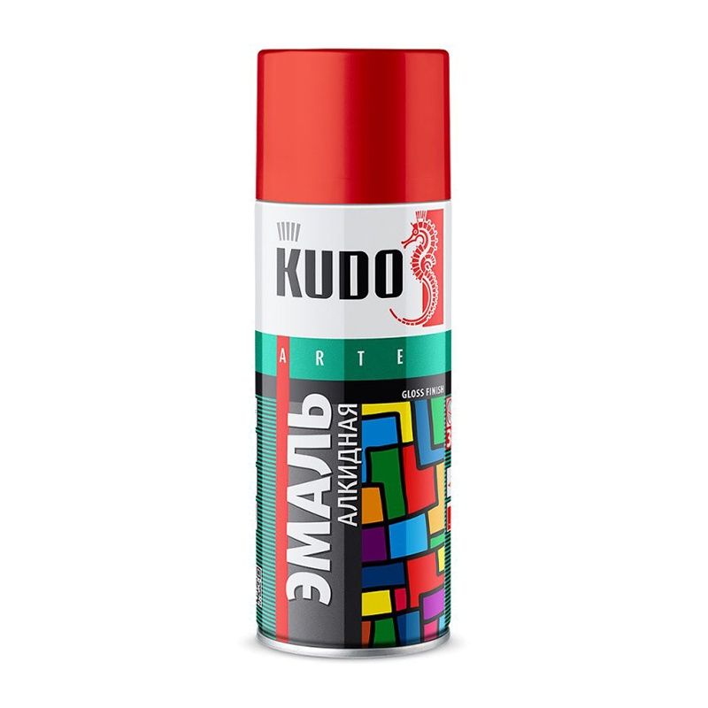 Эмаль аэрозольная алкидная Kudo KU-1004 вишневая (520 мл) /6